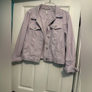 Free People Purple Jean Jacket, Size M